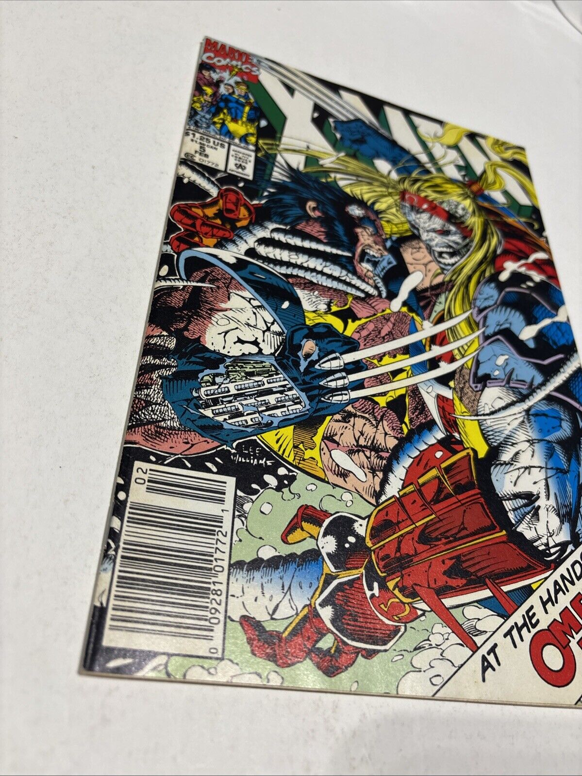 X-Men #5 (Marvel, December 1991) Newsstand Jim lee 1st Cover App Omega Red