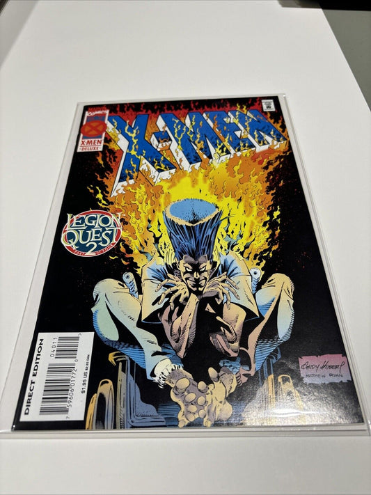 X-Men #40 (Marvel, 1991-2001) Legion Quest part 2 Andy Kubert Deluxe