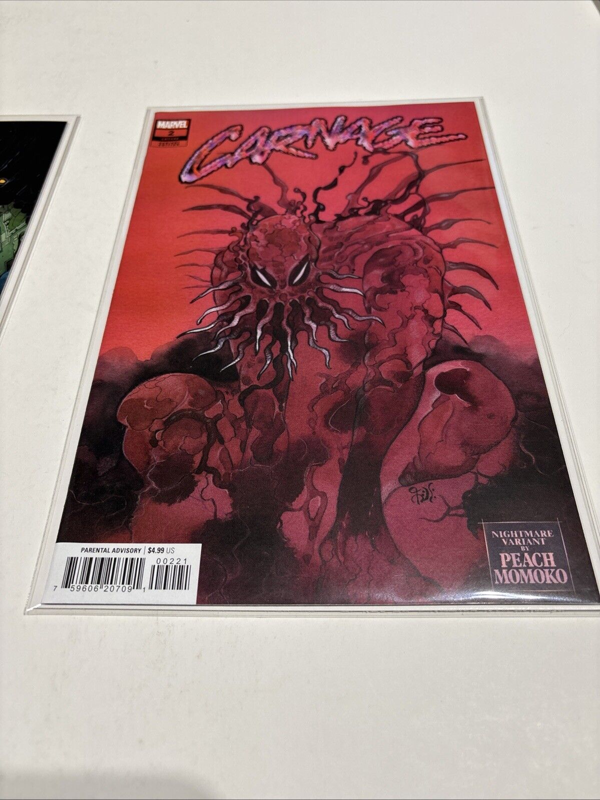 CARNAGE #2 PEACH MOMOKO NIGHTMARE VARIANT+ CVR A 1ST PRINT NM MARVEL COMICS 2024