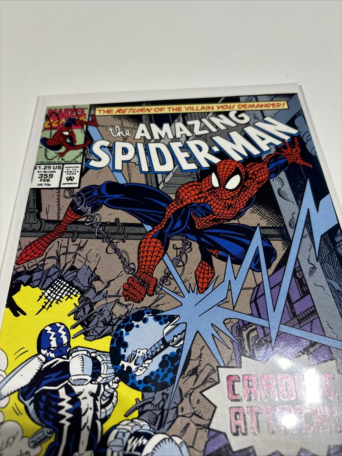 Amazing Spider-Man #359  (Marvel Comics) 1st Cameo of Carnage