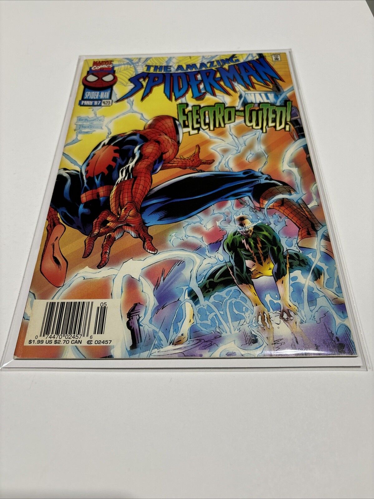 Amazing Spider-Man #423 (Marvel Comics) Newsstand Electro