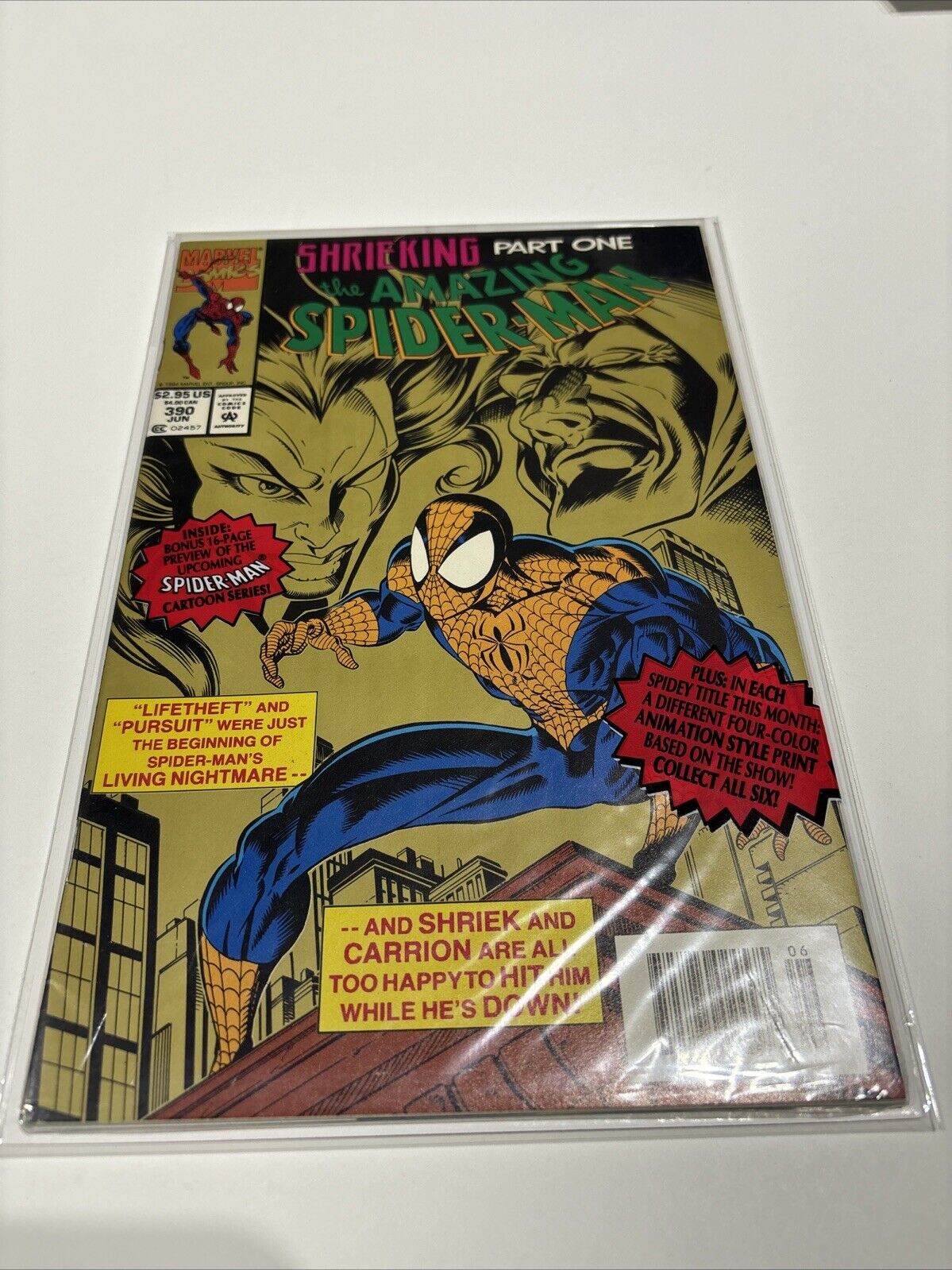 Amazing Spider-Man #390 (Marvel Comics) Pollybagged Newsstand