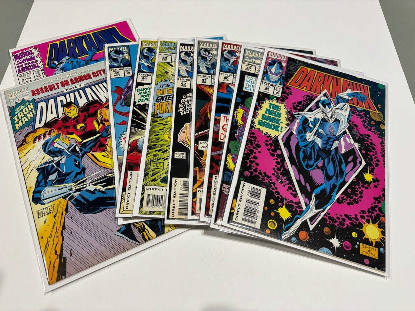 Darkhawk #38 39 40 41 42 43 44 45+ Annuals 1 2 Low Print Run Marvel Lot 1994