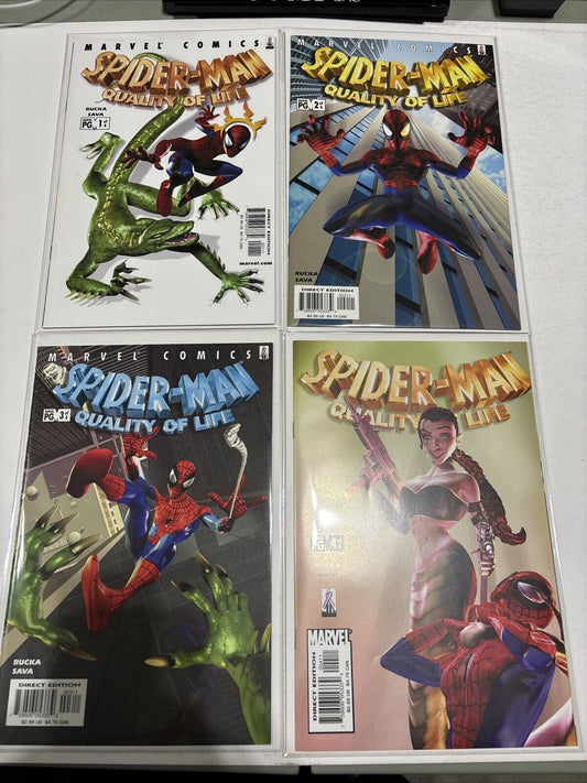 Spider-Man: Quality Of Life 1-4 Complete From 2002 NM Lizard, Greg Rucka