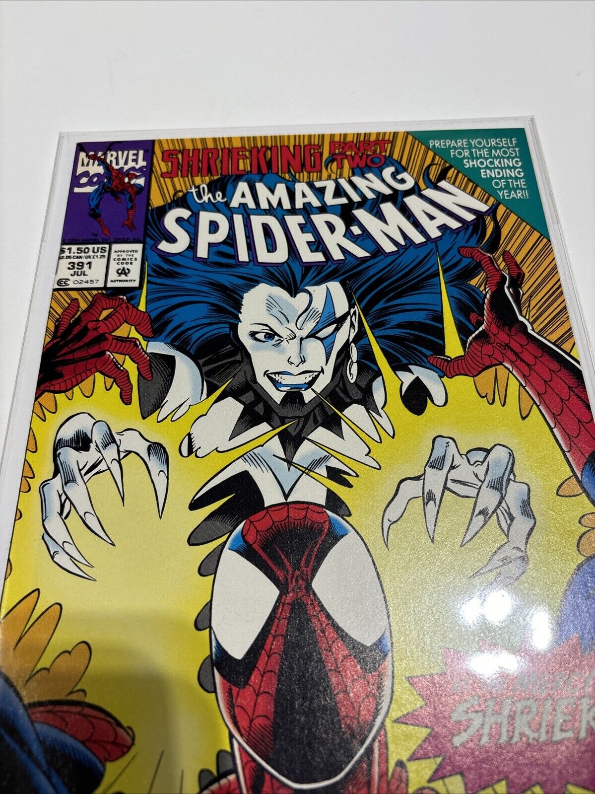 Amazing Spider-Man #391 (Marvel Comics) Newsstand Shrieking Pt 2